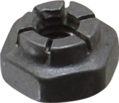 Flex-Loc - #8-32 UNJC Grade 2 Hex Lock Nut with Expanding Flex Top - 3/16" High, Uncoated, Meets Military Specifications - Exact Tool & Supply