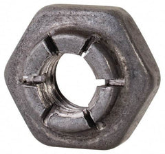 Flex-Loc - #10-32 UNJF Grade 2 Hex Lock Nut with Expanding Flex Top - 3/16" High, Uncoated, Meets Military Specifications - Exact Tool & Supply