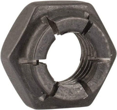 Flex-Loc - 1/4-28 UNJF Grade 2 Hex Lock Nut with Expanding Flex Top - 7/32" High, Uncoated, Meets Military Specifications - Exact Tool & Supply