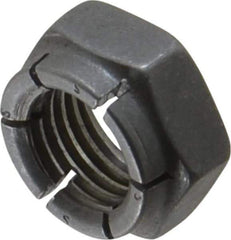 Flex-Loc - 7/16-20 UNJF Grade 2 Hex Lock Nut with Expanding Flex Top - 21/64" High, Uncoated, Meets Military Specifications - Exact Tool & Supply
