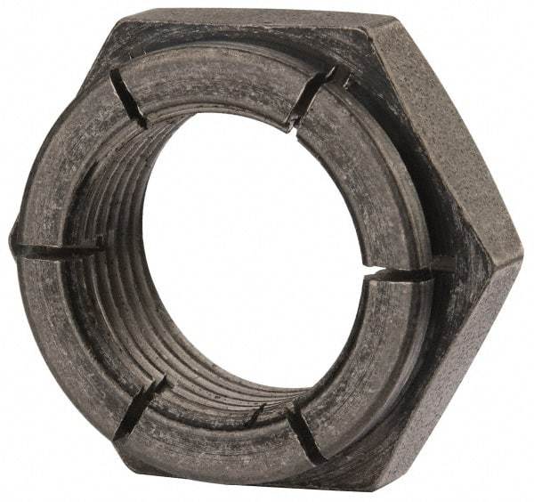 Flex-Loc - 7/8-14 UNJF Grade 2 Hex Lock Nut with Expanding Flex Top - Uncoated, Meets Military Specifications - Exact Tool & Supply