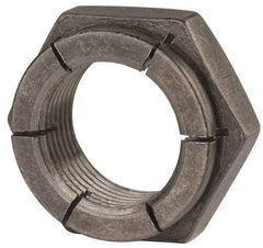 Flex-Loc - 1-14 UNJS Grade 2 Hex Lock Nut with Expanding Flex Top - 1-7/16" Width Across Flats, Uncoated, Meets Military Specifications - Exact Tool & Supply
