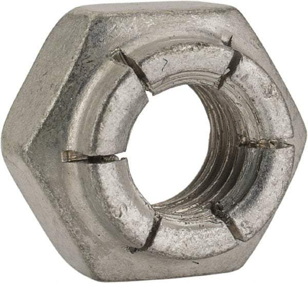 Flex-Loc - 3/8-16 UNC Grade 2 Heavy Hex Lock Nut with Expanding Flex Top - Cadmium-Plated Finish, Meets Military Specifications - Exact Tool & Supply