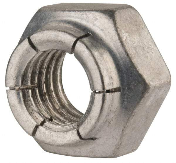 Flex-Loc - 1/2-13 UNC Grade 2 Heavy Hex Lock Nut with Expanding Flex Top - Cadmium-Plated Finish, Meets Military Specifications - Exact Tool & Supply