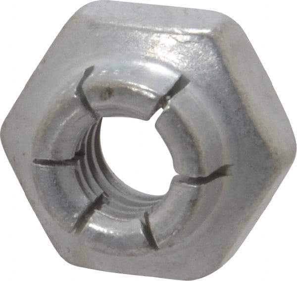 Flex-Loc - 1/4-20 UNC Grade 2 Heavy Hex Lock Nut with Expanding Flex Top - Cadmium-Plated Finish, Meets Military Specifications - Exact Tool & Supply