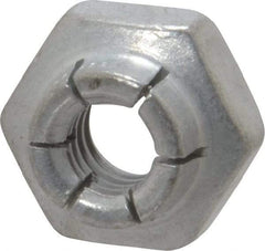 Flex-Loc - 1/4-20 UNC Grade 2 Heavy Hex Lock Nut with Expanding Flex Top - Cadmium-Plated Finish, Meets Military Specifications - Exact Tool & Supply