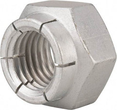 Flex-Loc - 1-8 UNC Grade 2 Heavy Hex Lock Nut with Expanding Flex Top - Cadmium-Plated Finish, Meets Military Specifications - Exact Tool & Supply