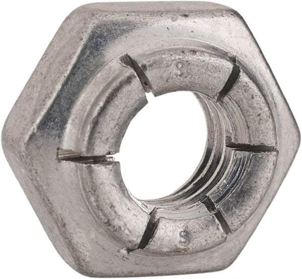 Flex-Loc - 5/16-18 UNC Grade 2 Heavy Hex Lock Nut with Expanding Flex Top - 17/64" High, Cadmium-Plated Finish, Meets Military Specifications - Exact Tool & Supply