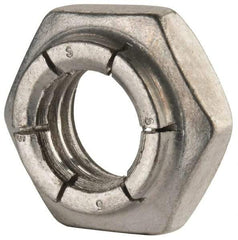 Flex-Loc - 1/2-13 UNC Grade 2 Heavy Hex Lock Nut with Expanding Flex Top - 21/64" High, Cadmium-Plated Finish, Meets Military Specifications - Exact Tool & Supply