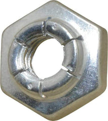 Flex-Loc - 1/4-20 UNC Grade 2 Heavy Hex Lock Nut with Expanding Flex Top - 7/32" High, Cadmium-Plated Finish, Meets Military Specifications - Exact Tool & Supply