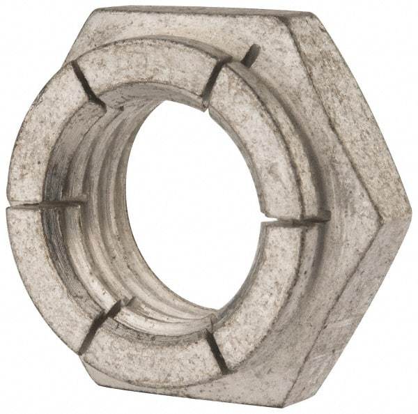 Flex-Loc - 1-8 UNC Grade 2 Heavy Hex Lock Nut with Expanding Flex Top - Cadmium-Plated Finish, Meets Military Specifications - Exact Tool & Supply