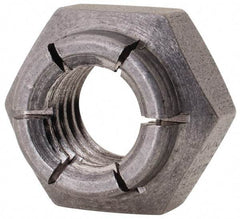 Flex-Loc - 3/8-16 UNC 18-8 Heavy Hex Lock Nut with Expanding Flex Top - Uncoated, Meets Military Specifications - Exact Tool & Supply
