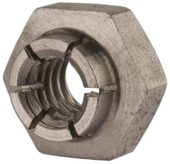 Flex-Loc - 1/4-20 UNC 18-8 Heavy Hex Lock Nut with Expanding Flex Top - Uncoated, Meets Military Specifications - Exact Tool & Supply