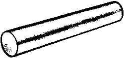 Value Collection - Size 9, 0.4662" Small End Diam, 0.591" Large End Diam, Passivated Stainless Steel Taper Pin - Grade 303, 18-8, 6" OAL, 6 Pin Length - Exact Tool & Supply