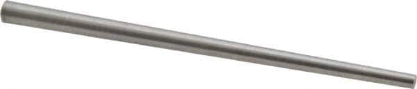 Value Collection - Size 3, 0.1358" Small End Diam, 0.219" Large End Diam, Uncoated Steel Taper Pin - Grade C-12L14, 4" OAL, 4 Pin Length - Exact Tool & Supply