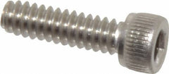 Value Collection - #6-32 UNC Hex Socket Drive, Socket Cap Screw - Grade 316 Stainless Steel, 1/2" Length Under Head - Exact Tool & Supply
