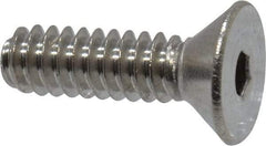 Value Collection - #6-32 UNC Hex Socket Drive, 82° Flat Screw - Grade 18-8 Stainless Steel, 1/2" OAL - Exact Tool & Supply