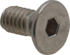 Value Collection - #8-32 UNC Hex Socket Drive, 82° Flat Screw - Grade 18-8 Stainless Steel, 3/8" OAL - Exact Tool & Supply