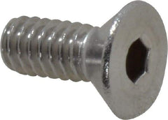 Value Collection - 1/4-20 UNC Hex Socket Drive, 82° Flat Screw - Grade 18-8 Stainless Steel, 5/8" OAL - Exact Tool & Supply