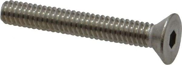Value Collection - 1/4-20 UNC Hex Socket Drive, 82° Flat Screw - Grade 18-8 Stainless Steel, 1-3/4" OAL - Exact Tool & Supply