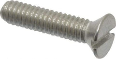 Value Collection - #8-32 UNC, 3/4" OAL Slotted Drive Machine Screw - Flat Head, Grade 18-8 Stainless Steel, Uncoated, Without Washer - Exact Tool & Supply