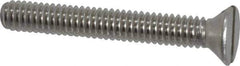 Value Collection - #8-32 UNC, 1-1/4" OAL Slotted Drive Machine Screw - Flat Head, Grade 18-8 Stainless Steel, Uncoated, Without Washer - Exact Tool & Supply