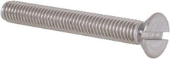 Value Collection - #10-32 UNF, 1-1/2" OAL Slotted Drive Machine Screw - Flat Head, Grade 18-8 Stainless Steel, Uncoated, Without Washer - Exact Tool & Supply