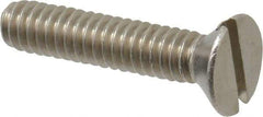 Value Collection - 1/4-20 UNC, 1-1/4" OAL Slotted Drive Machine Screw - Flat Head, Grade 18-8 Stainless Steel, Uncoated, Without Washer - Exact Tool & Supply
