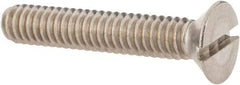 Value Collection - 1/4-20 UNC, 1-1/2" OAL Slotted Drive Machine Screw - Flat Head, Grade 18-8 Stainless Steel, Uncoated, Without Washer - Exact Tool & Supply