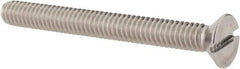 Value Collection - 1/4-20 UNC, 2-1/2" OAL Slotted Drive Machine Screw - Flat Head, Grade 18-8 Stainless Steel, Uncoated, Without Washer - Exact Tool & Supply