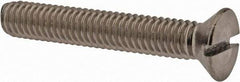 Value Collection - 5/16-18 UNC, 2" OAL Slotted Drive Machine Screw - Flat Head, Grade 18-8 Stainless Steel, Uncoated, Without Washer - Exact Tool & Supply