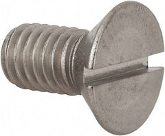 Value Collection - 3/8-16 UNC, 3/4" OAL Slotted Drive Machine Screw - Flat Head, Grade 18-8 Stainless Steel, Uncoated, Without Washer - Exact Tool & Supply