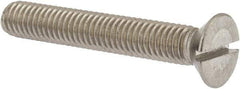Value Collection - 3/8-16 UNC, 2-1/2" OAL Slotted Drive Machine Screw - Flat Head, Grade 18-8 Stainless Steel, Uncoated, Without Washer - Exact Tool & Supply