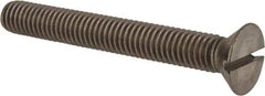 Value Collection - 3/8-16 UNC, 3" OAL Slotted Drive Machine Screw - Flat Head, Grade 18-8 Stainless Steel, Uncoated, Without Washer - Exact Tool & Supply