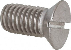 Value Collection - 1/2-13 UNC, 1" OAL Slotted Drive Machine Screw - Flat Head, Grade 18-8 Stainless Steel, Uncoated, Without Washer - Exact Tool & Supply