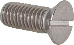 Value Collection - 1/2-13 UNC, 1-1/4" OAL Slotted Drive Machine Screw - Flat Head, Grade 18-8 Stainless Steel, Uncoated, Without Washer - Exact Tool & Supply