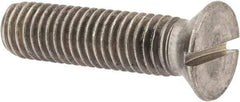 Value Collection - 1/2-13 UNC, 2" OAL Slotted Drive Machine Screw - Flat Head, Grade 18-8 Stainless Steel, Uncoated, Without Washer - Exact Tool & Supply