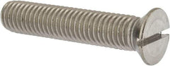 Value Collection - 1/2-13 UNC, 2-1/2" OAL Slotted Drive Machine Screw - Flat Head, Grade 18-8 Stainless Steel, Uncoated, Without Washer - Exact Tool & Supply