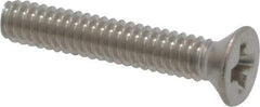 Value Collection - #2-56 UNC, 1/2" OAL Phillips Drive Machine Screw - Flat Head, Grade 18-8 Stainless Steel, Uncoated, Without Washer - Exact Tool & Supply
