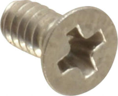 Value Collection - #4-40 UNC, 1/4" OAL Phillips Drive Machine Screw - Flat Head, Grade 18-8 Stainless Steel, Uncoated, Without Washer - Exact Tool & Supply