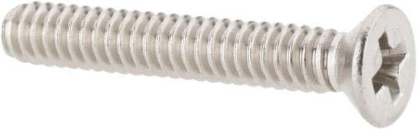 Value Collection - #4-40 UNC, 3/4" OAL Phillips Drive Machine Screw - Flat Head, Grade 18-8 Stainless Steel, Uncoated, Without Washer - Exact Tool & Supply