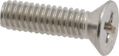 Value Collection - #8-32 UNC, 5/8" OAL Phillips Drive Machine Screw - Flat Head, Grade 18-8 Stainless Steel, Uncoated, Without Washer - Exact Tool & Supply