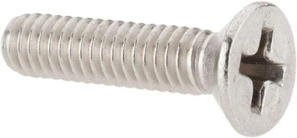 Value Collection - #8-32 UNC, 3/4" OAL Phillips Drive Machine Screw - Flat Head, Grade 18-8 Stainless Steel, Uncoated, Without Washer - Exact Tool & Supply