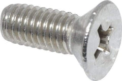 Value Collection - #10-32 UNF, 1/2" OAL Phillips Drive Machine Screw - Flat Head, Grade 18-8 Stainless Steel, Uncoated, Without Washer - Exact Tool & Supply