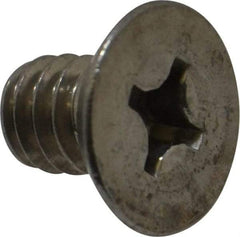 Value Collection - 1/4-20 UNC, 3/8" OAL Phillips Drive Machine Screw - Flat Head, Grade 18-8 Stainless Steel, Uncoated, Without Washer - Exact Tool & Supply