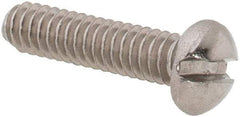 Value Collection - #2-56 UNC, 3/8" Length Under Head Slotted Drive Machine Screw - Round Head, Grade 18-8 Stainless Steel, Uncoated, Without Washer - Exact Tool & Supply