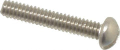 Value Collection - #2-56 UNC, 1/2" Length Under Head Slotted Drive Machine Screw - Round Head, Grade 18-8 Stainless Steel, Uncoated, Without Washer - Exact Tool & Supply