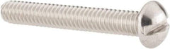 Value Collection - #12-24 UNC, 1-1/2" Length Under Head Slotted Drive Machine Screw - Round Head, Grade 18-8 Stainless Steel, Uncoated, Without Washer - Exact Tool & Supply