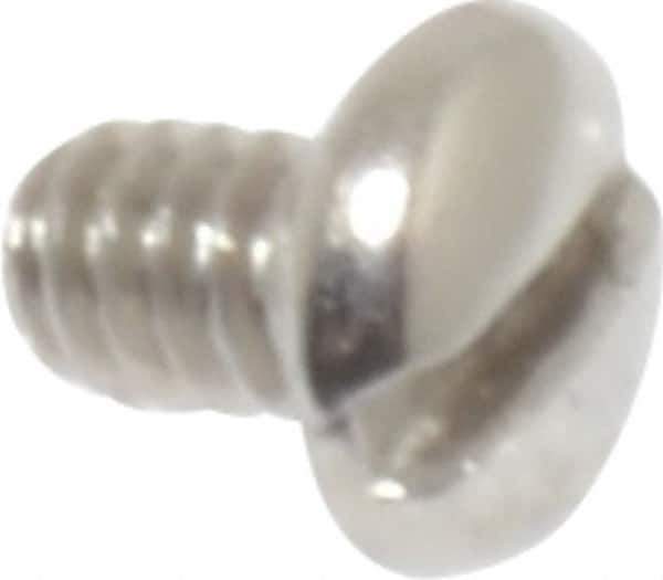 Value Collection - #2-56 UNC, 1/8" Length Under Head Slotted Drive Machine Screw - Pan Head, Grade 18-8 Stainless Steel, Uncoated, Without Washer - Exact Tool & Supply