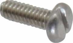 Value Collection - #2-56 UNC, 1/4" Length Under Head Slotted Drive Machine Screw - Pan Head, Grade 18-8 Stainless Steel, Uncoated, Without Washer - Exact Tool & Supply